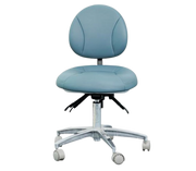 Blue medical chair with a white background