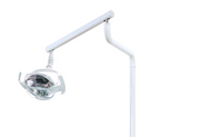Dental lamp with adjustable arm on a white background