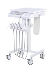 Dental handpiece delivery cart on wheels
