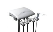 Dental tool set with multiple instruments on a white background