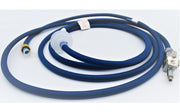 Blue Dental Hose with connectors on a white background