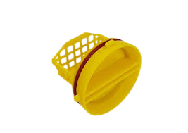 Yellow plastic basket filter by Durr Dental