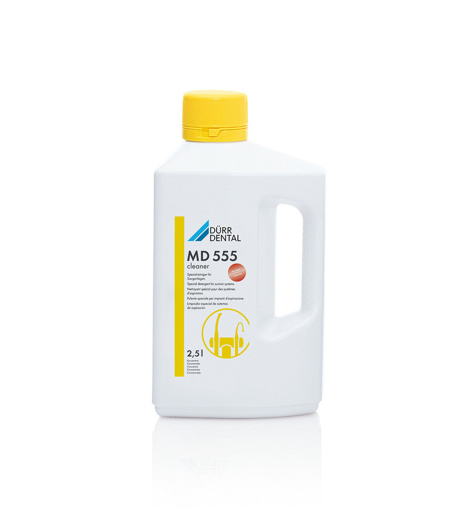 Durr Dental MD 555 cleaner bottle on a white background