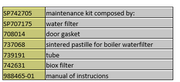 Autoclave Service items list
