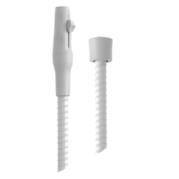 A-dec Dental Suction Hose with Tip showing 10mm handpiece and suction hose attachment.