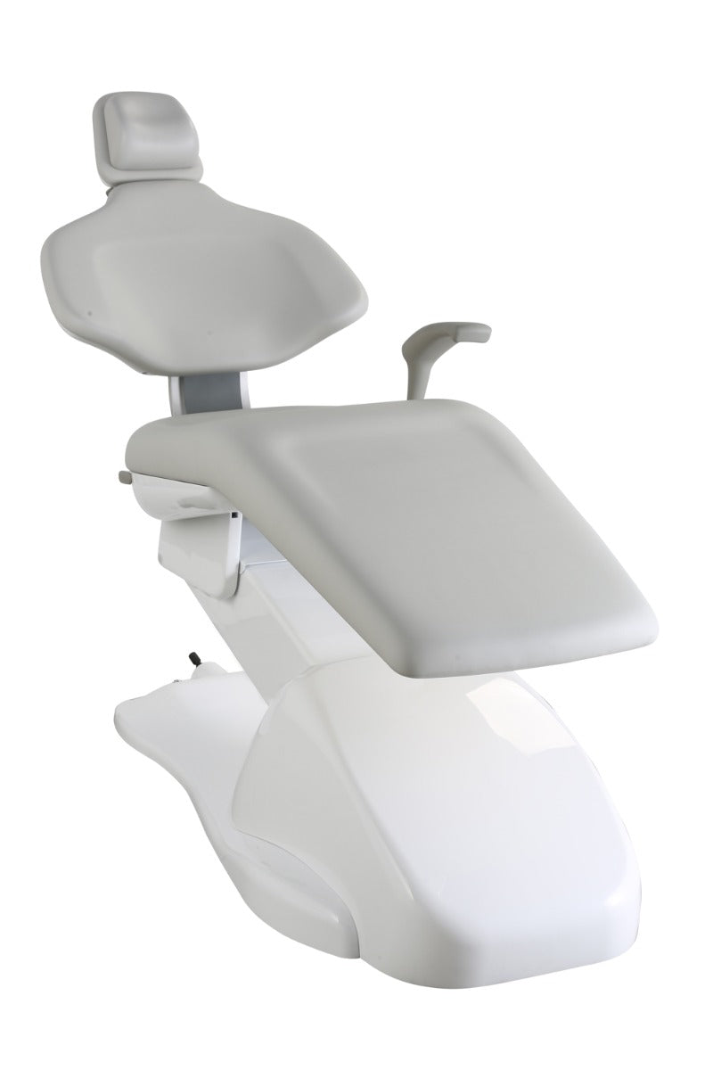 White dental examination chair on a white background