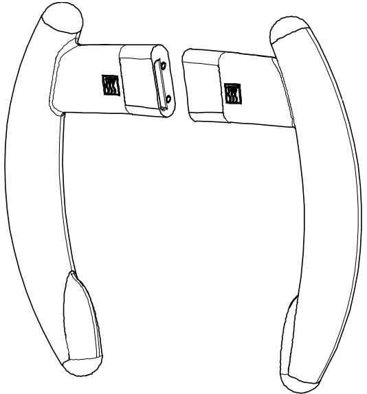 GREY LEFT+RIGHT ALYA HANDLES WITHCLOSURE SYSTEM