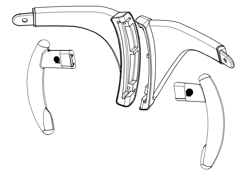 WHITE HOLDERS WITH HANDLES ALYA