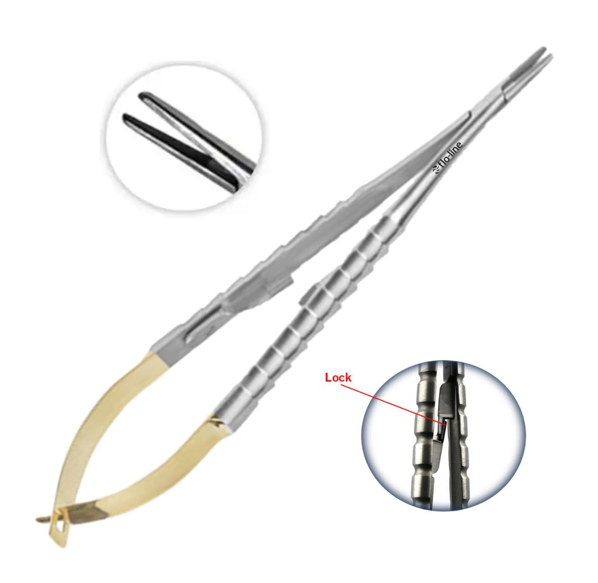 FLO-LINE Castroviejo Needle Holder TC Straight 18CM