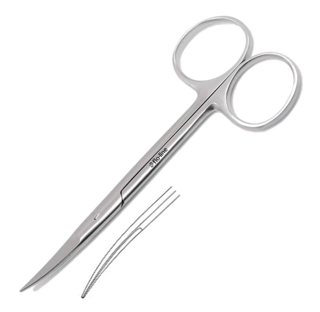 FLO-LINE Iris Scissors Curved 11.5CM