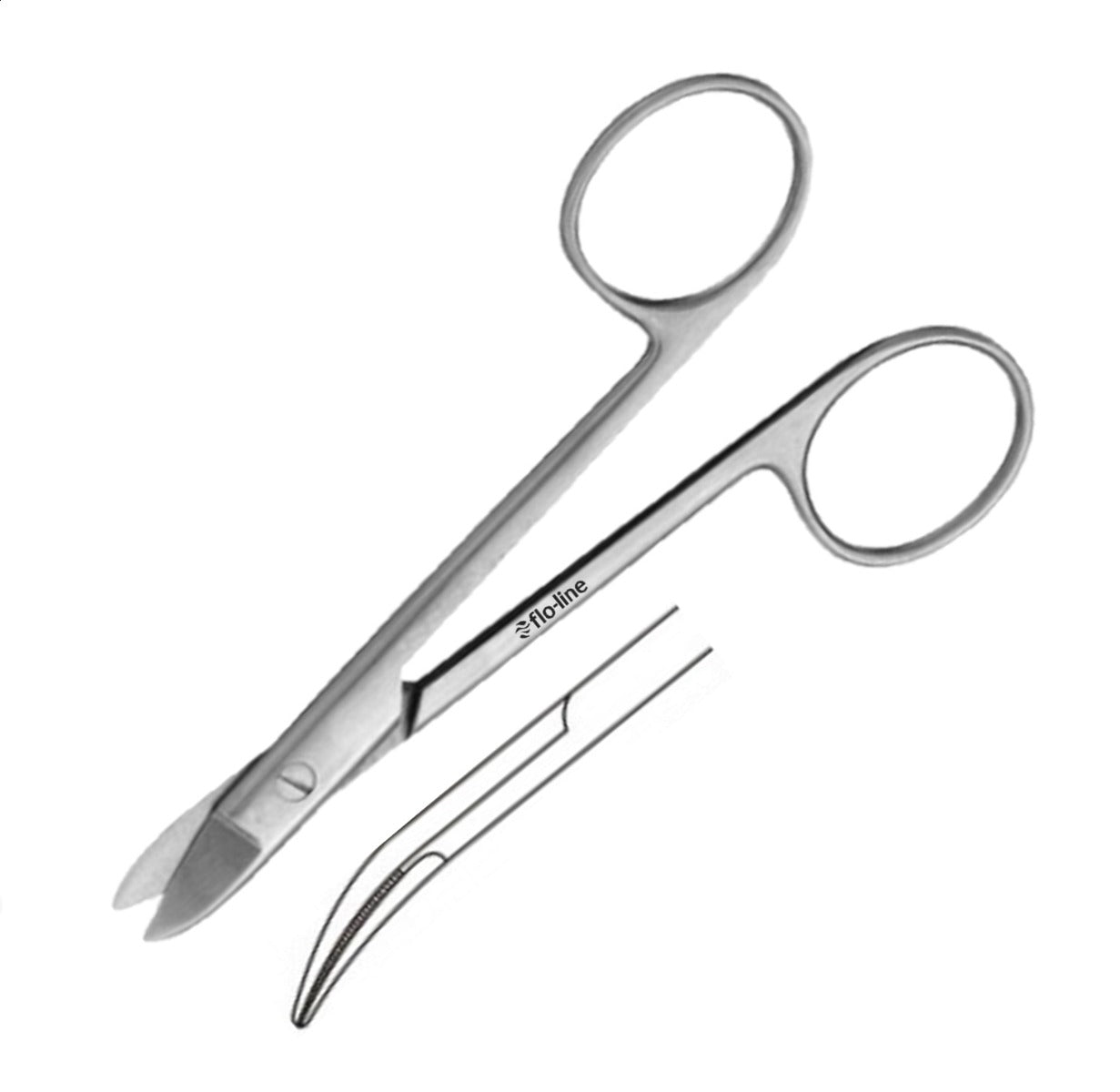 FLO-LINE Crown Scissor Curved 12CM