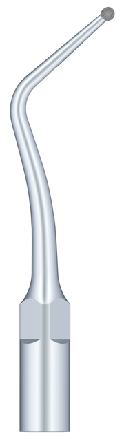 Half Ball Diamond Tip. Set 45° To The Right To Remove The Carious Teeth Without Damaging The Adjacent Teeth  SBR